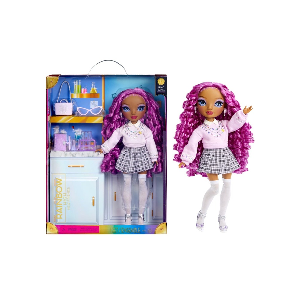 2023 MGA Rainbow High Lilac Lane New Friends Fashion Doll & Accessories RARE NIB